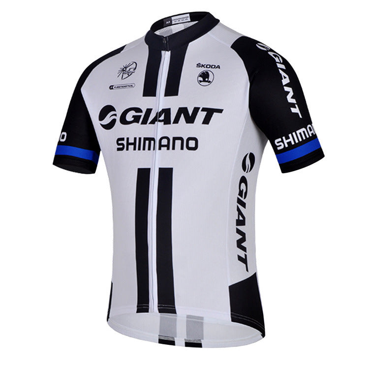 Unisex Short Sleeve Cycling Jersey White - Moisture Wicking Breathable Summer AED4