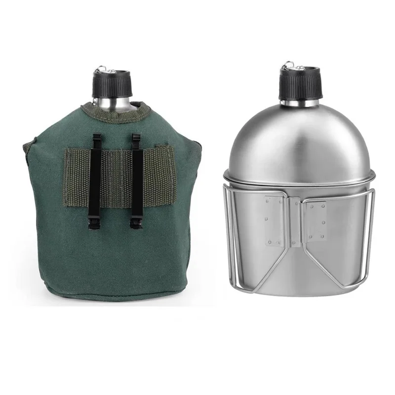 AEF5 0.9L Cookware Set with Water Bottle - Portable Camping Hiking Kit