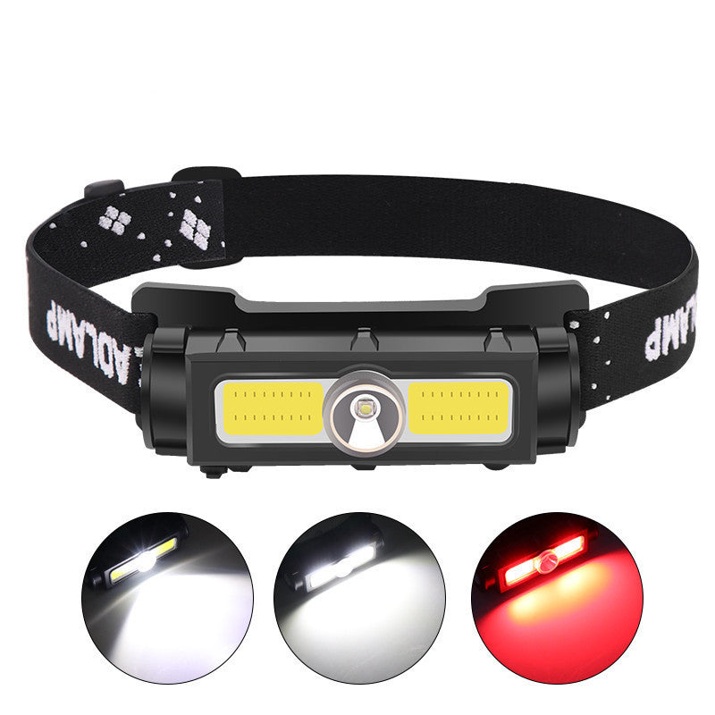 180° COB LED Headlamp | Wide Angle | Rechargeable | Fishing &amp; Camping