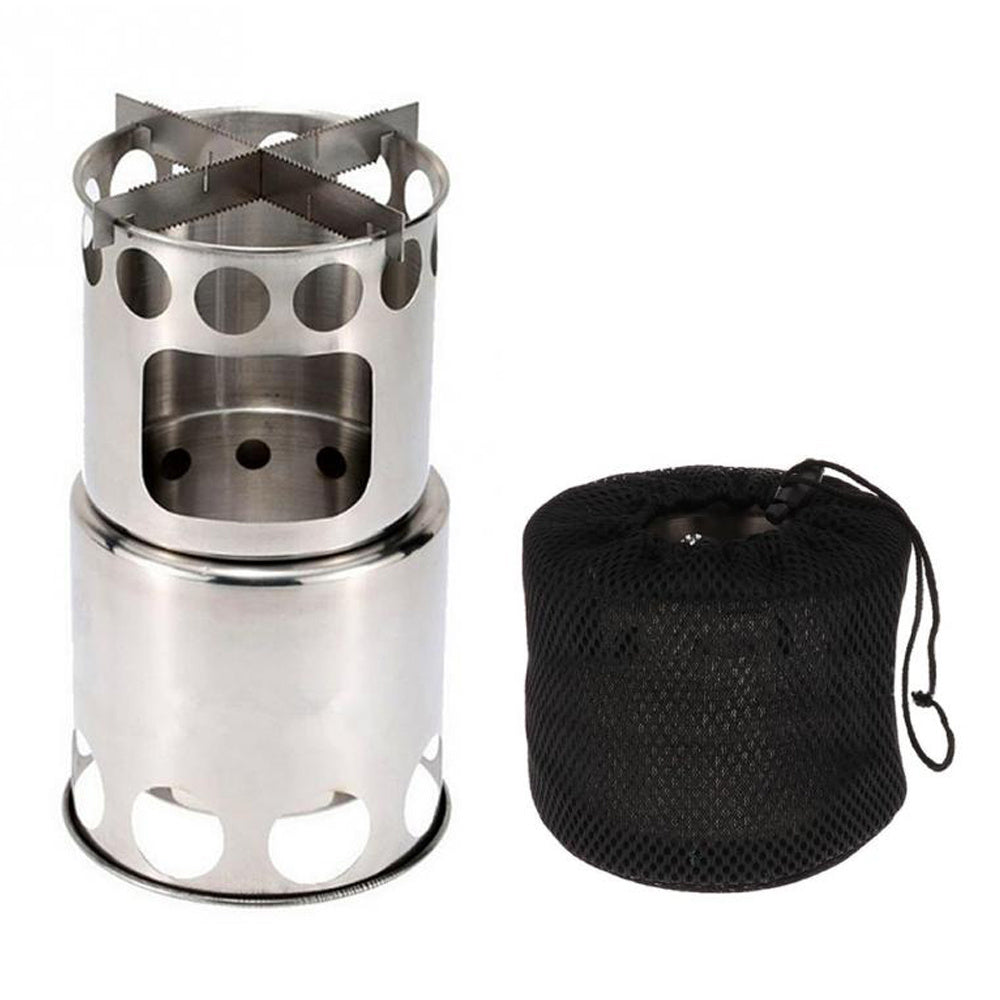 Portable Camping Wood Stove Stainless Steel Foldable