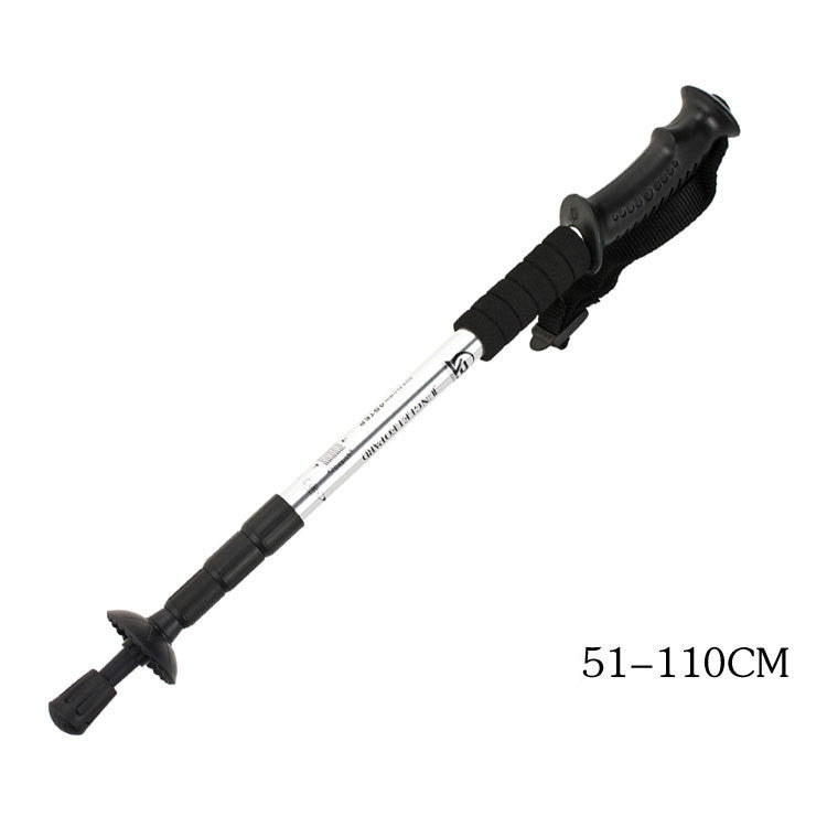 4-Section Aluminum Hiking Pole - Curved Handle 380g