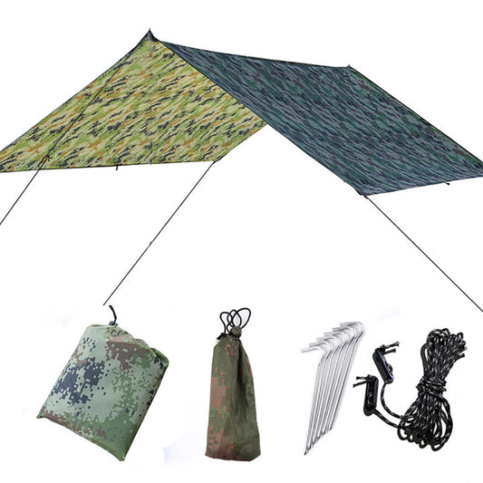 210T Polyester Camping Beach Tarpaulin - Multifunction Sun Shelter