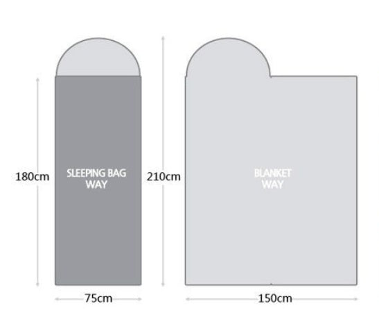 Portable Hooded Sleeping Bag - Waterproof Polyester Travel 180x75cm