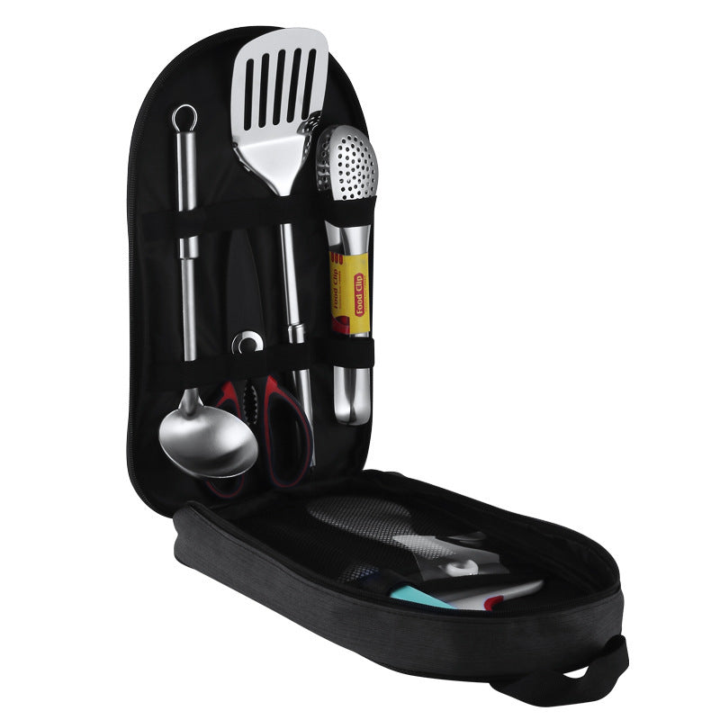 7 Piece Stainless Steel Camping Cookware Set