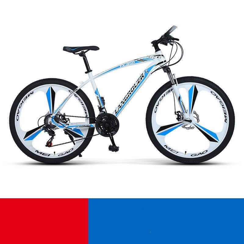 Cross-Country Mountain Bike Variable Speeds - Shock Absorbers &amp; Steel-Carbon Frame - AED4 Competition Bike
