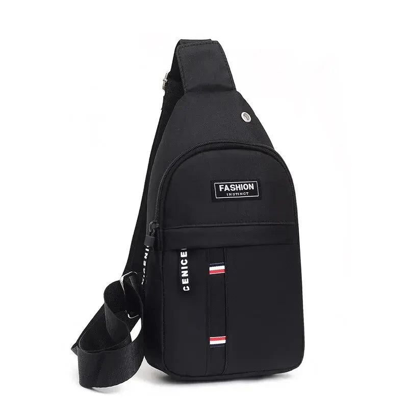 Men's fashionable, convenient, casual, waterproof, adjustable shoulder strap, large capacity waist bag suitable for outdoor activities 