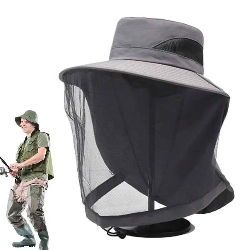 Anti-Bee Hat Full Net - Beekeeping Protection Fishing Cotton
