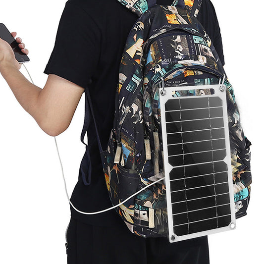 6W Solar Charger for Backpack - Monocrystalline Portable Panel