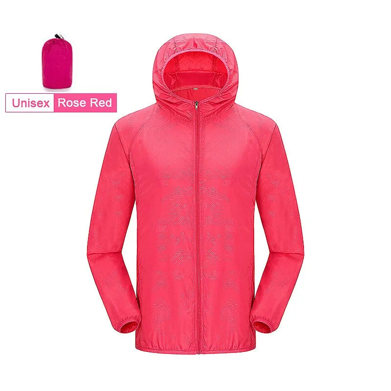 LNGXO Unisex Waterproof Hiking Jacket - Windproof Anti-UV Quick Drying
