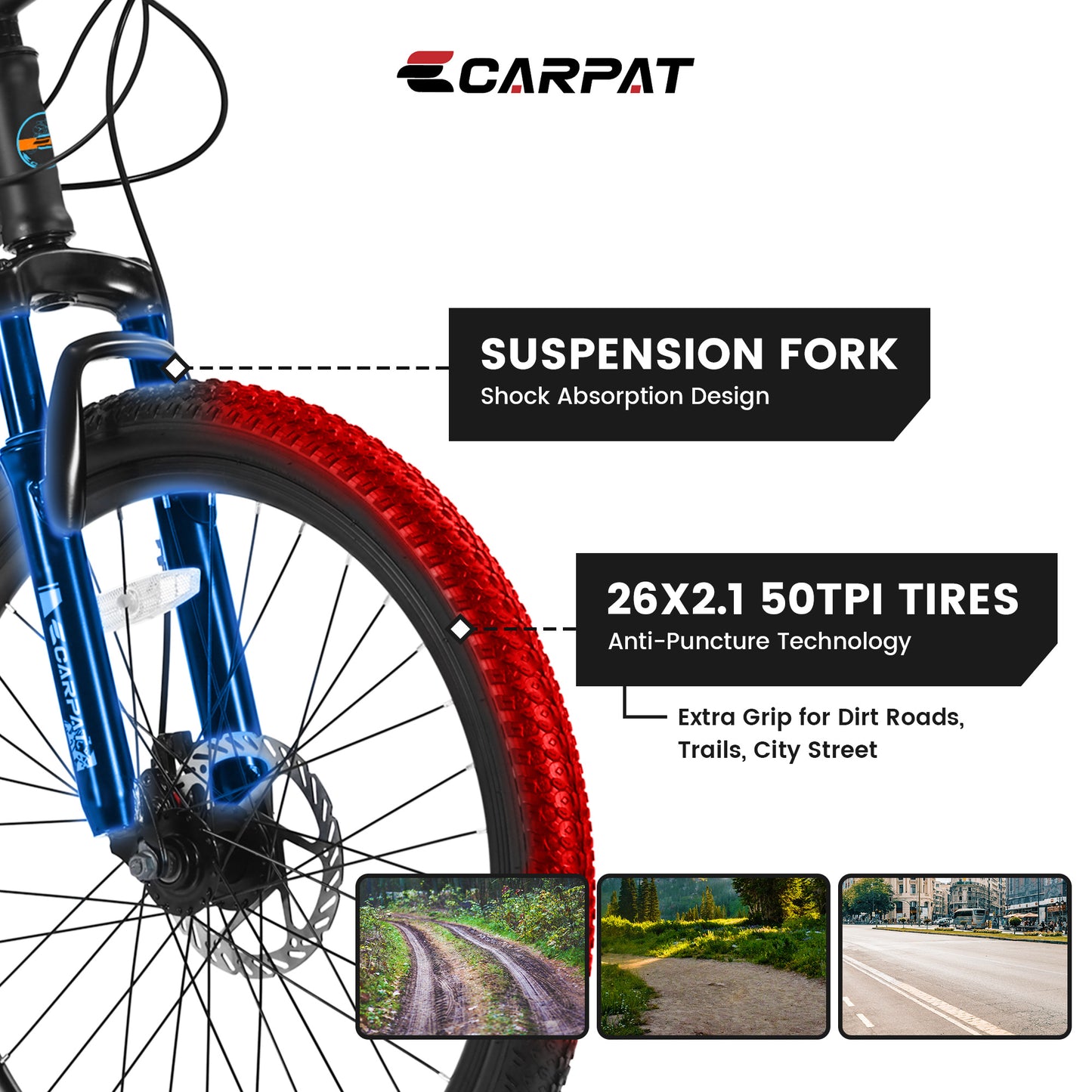 S26102 Performance Black-Blue Mountain Bike - High Quality Mountain Bike Modern Design AED4