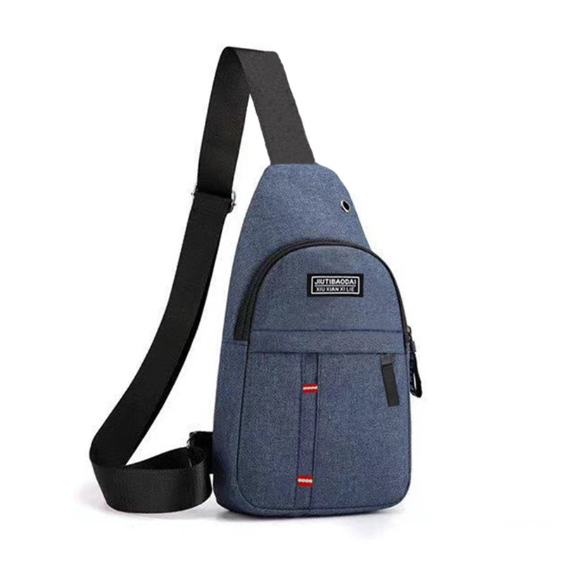 Chest Pocket Adjustable Shoulder Strap - Unisex Outdoor Oxford Fabric