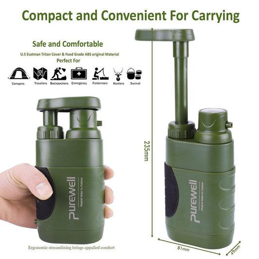 Multi-Stage Water Purifier 350g - Camping Survival Wilderness Bushcraft