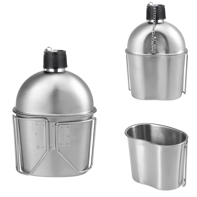 AEF5 0.9L Cookware Set with Water Bottle - Portable Camping Hiking Kit