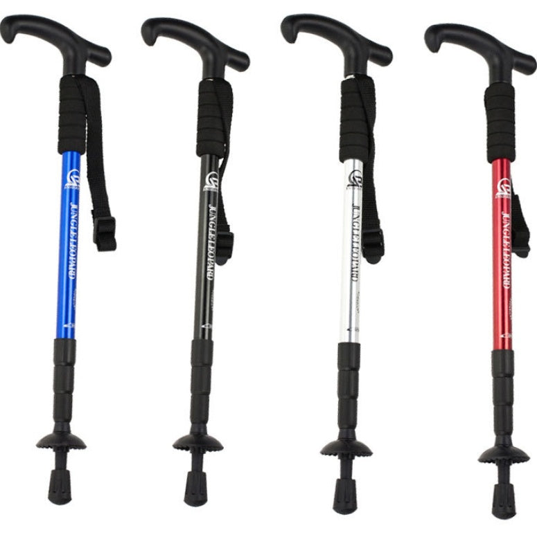 4-Section Aluminum Hiking Pole - Curved Handle 380g