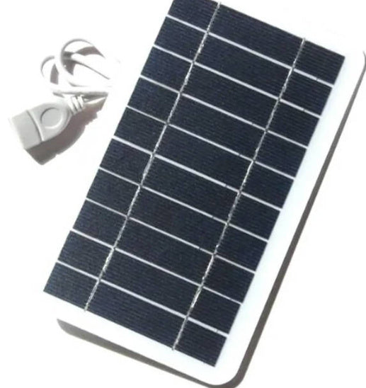 Portable Solar Charger - Minimalist Eco-Friendly USB