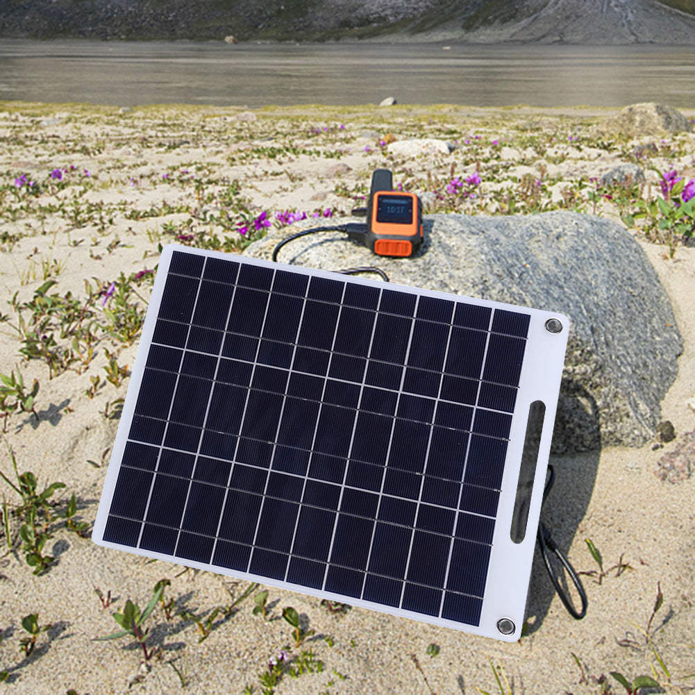 13W Flexible USB Solar Panel - Portable Charger for Phones and Camping