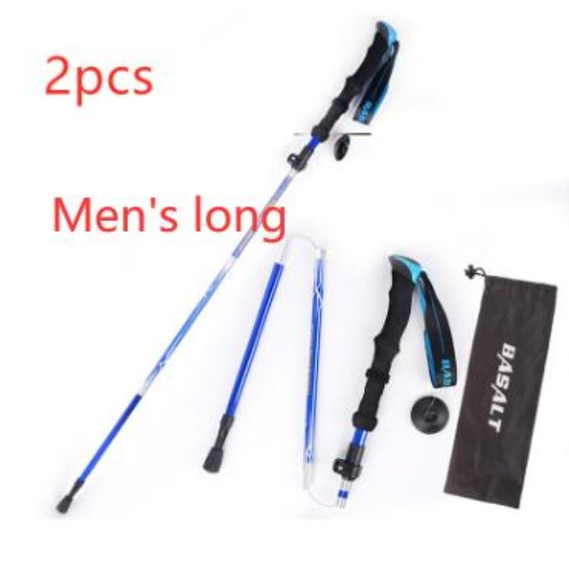 Besot 5 Section Folding Hiking Pole - External Lock 660g