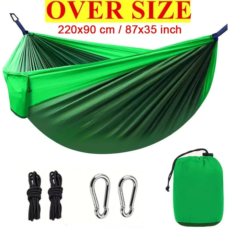 Portable Camping Hammock, Nylon Parachute - Durable, Easy Installation