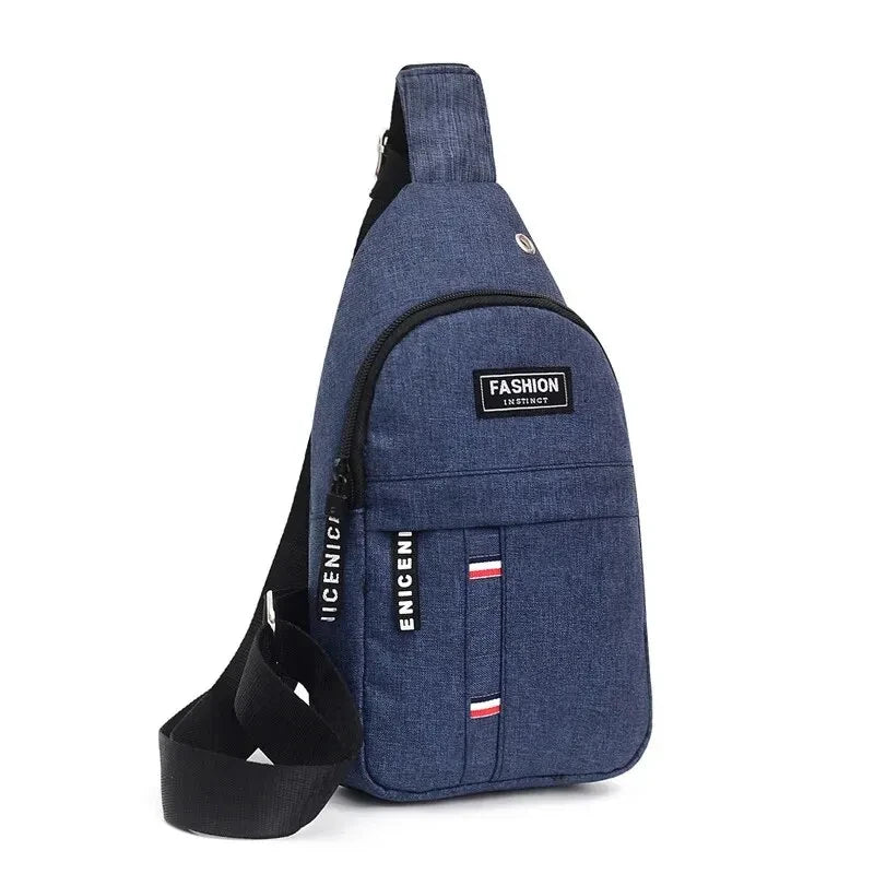 Men's fashionable, convenient, casual, waterproof, adjustable shoulder strap, large capacity waist bag suitable for outdoor activities 