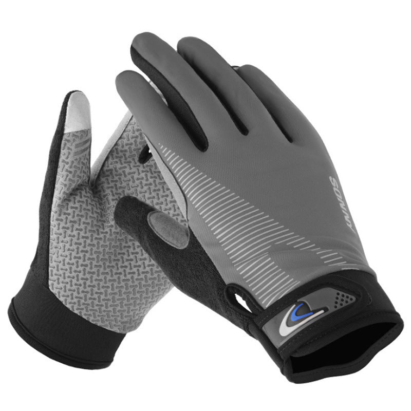 Cycling Gloves Sun Protection Nylon - Shock Absorption Resistant 4 Colors AED4