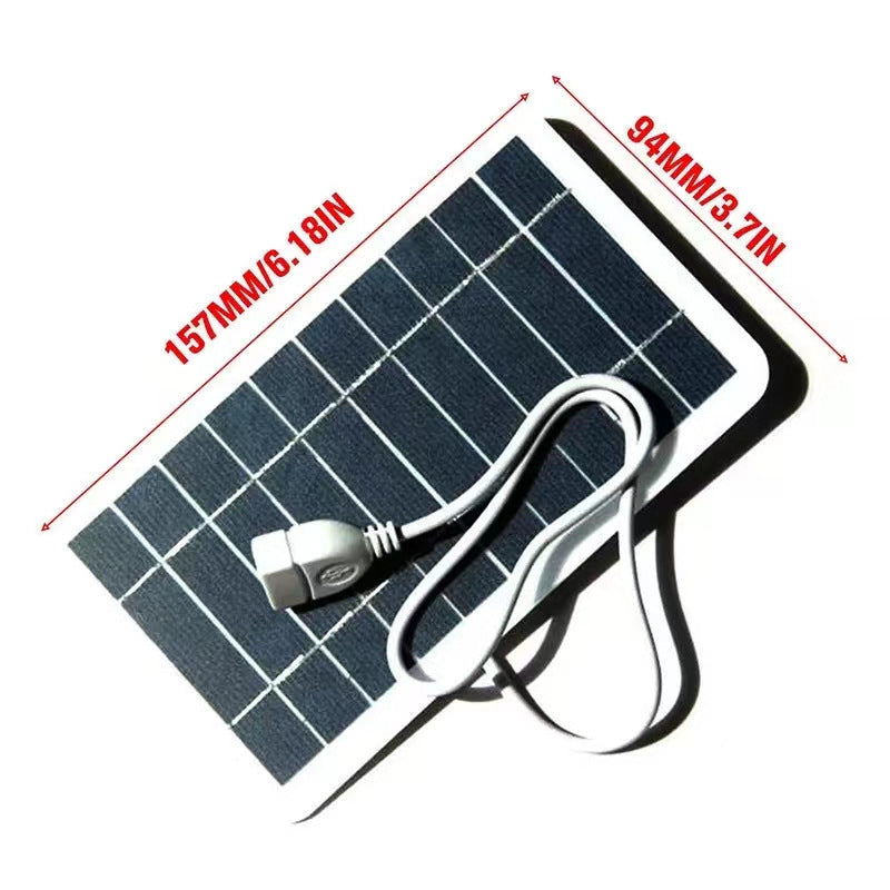 Portable Solar Charger - Minimalist Eco-Friendly USB