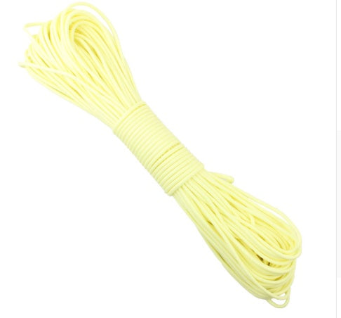 Phosphorescent Paracord 7.5m - Luminous Survival Rope 250kg