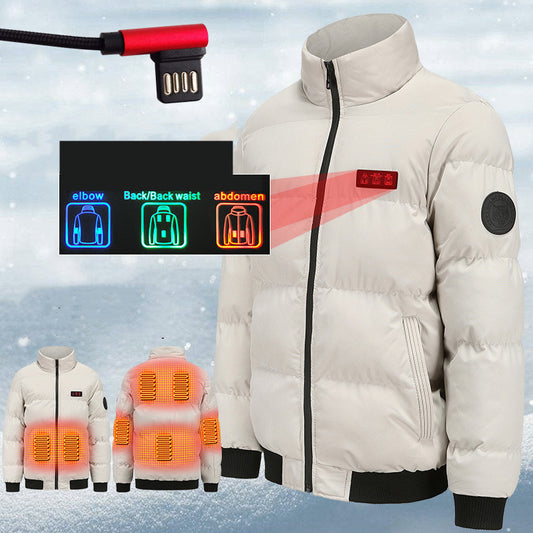 USB Heated Jacket Winter - Rechargeable Outdoor Windbreaker 850g