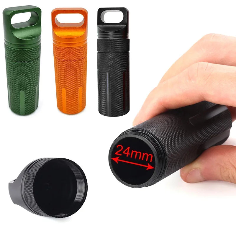 Waterproof Survival Capsule - Outdoor Medicine Container