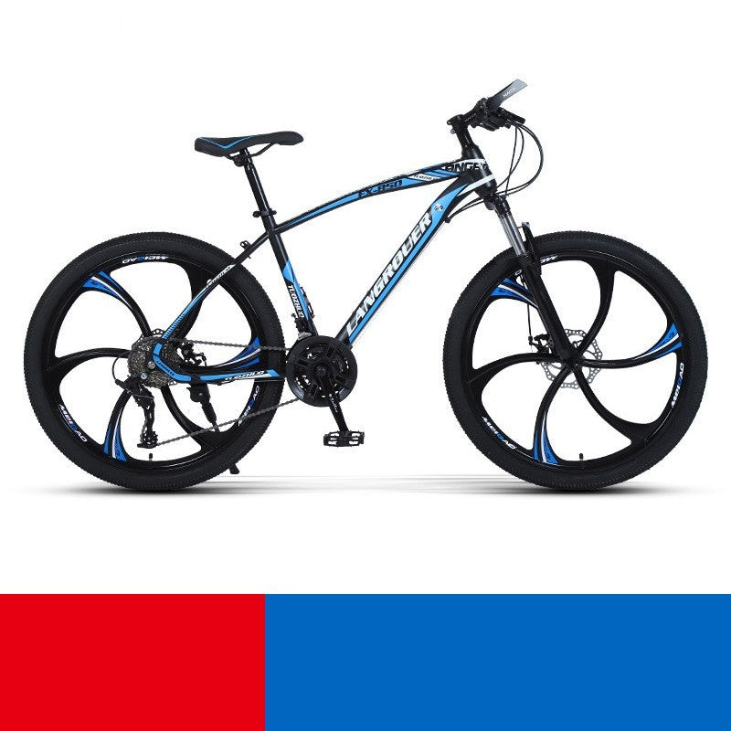 Cross-Country Mountain Bike Variable Speeds - Shock Absorbers &amp; Steel-Carbon Frame - AED4 Competition Bike