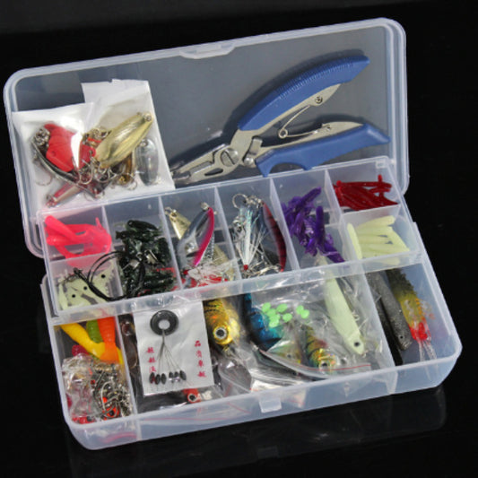 132 Piece Fishing Lure Kit - Soft Baits + Carbon Hooks