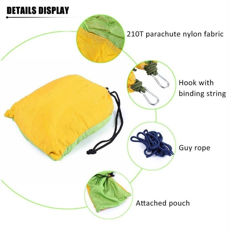 Double Backpacking Hammock - Portable Parachute Nylon