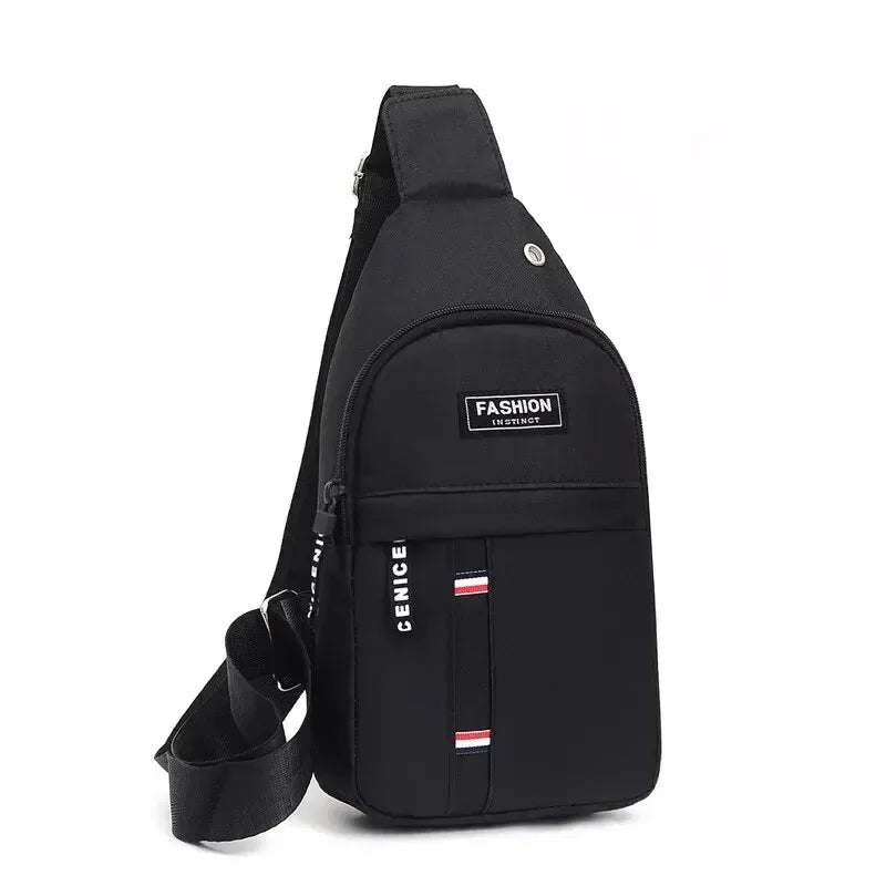 Men's fashionable, convenient, casual, waterproof, adjustable shoulder strap, large capacity waist bag suitable for outdoor activities 