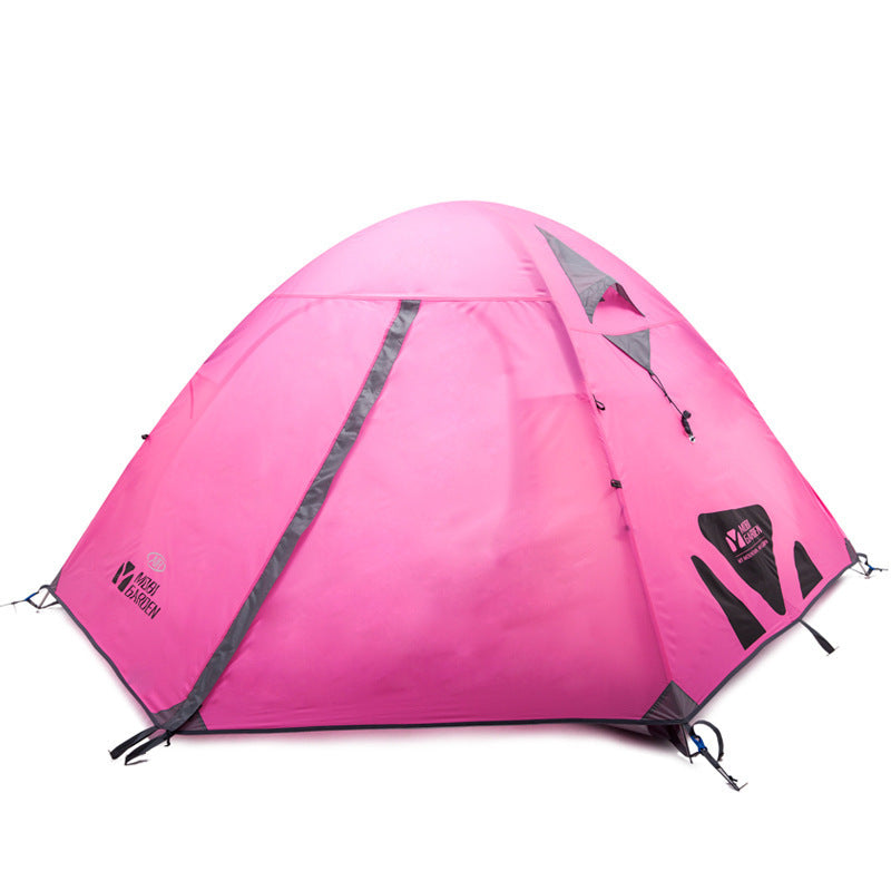 Double Layer Camping Tent - Aluminum Pole 140x210cm 2 Persons