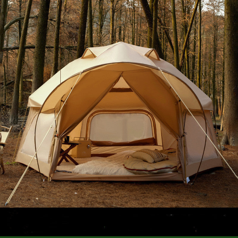 6 Person Hexagonal Tent 340x290cm - Bionic Design Waterproof PU 210T