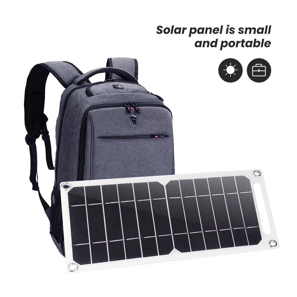 6W Solar Charger for Backpack - Monocrystalline Portable Panel