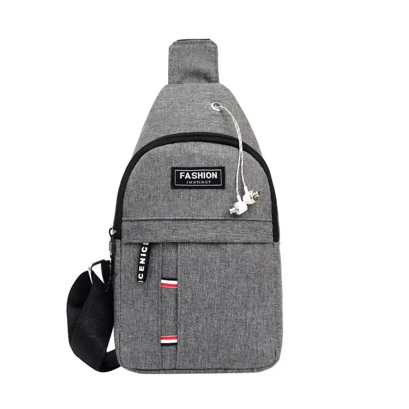Men's fashionable, convenient, casual, waterproof, adjustable shoulder strap, large capacity waist bag suitable for outdoor activities 