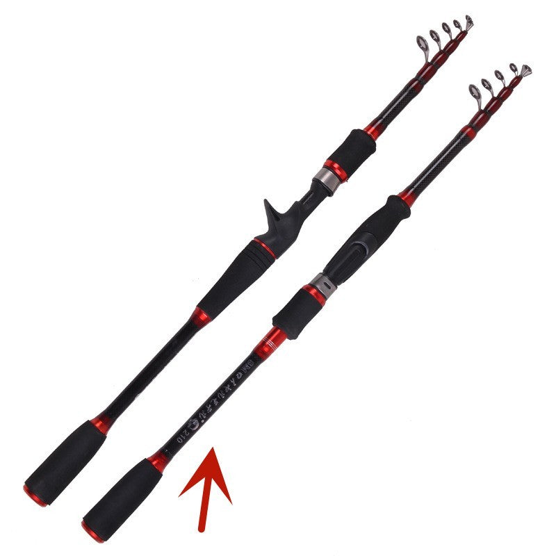 MH Carbon Retractable Fishing Rod - Telescopic 1.8-3.0m