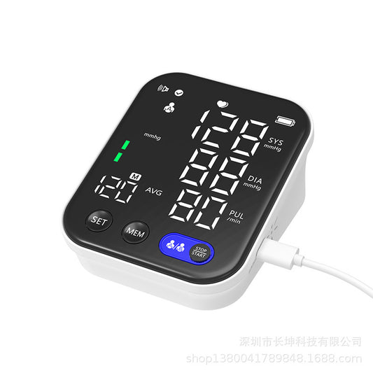 Electronic Upper Arm Blood Pressure Monitor Large LCD Screen - Real-Time Measurement Medical Accuracy