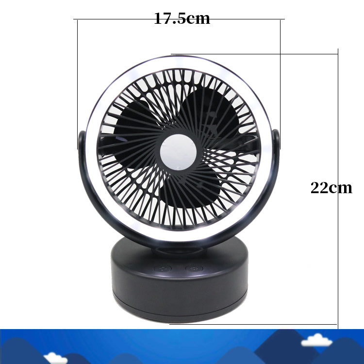 2-in-1 LED Tent Fan - Portable Camping Lighting 405g