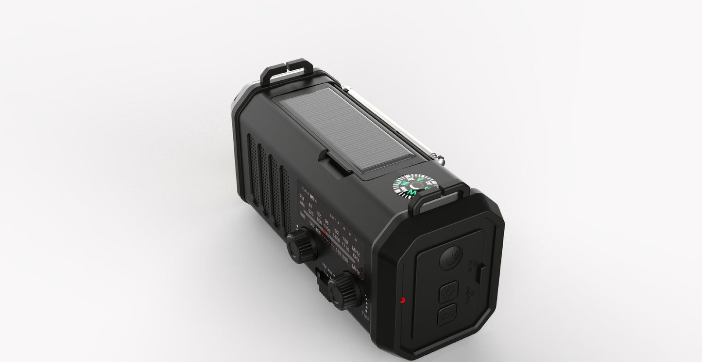 3-in-1 Solar Dynamo Emergency Radio | Flashlight &amp; Compass
