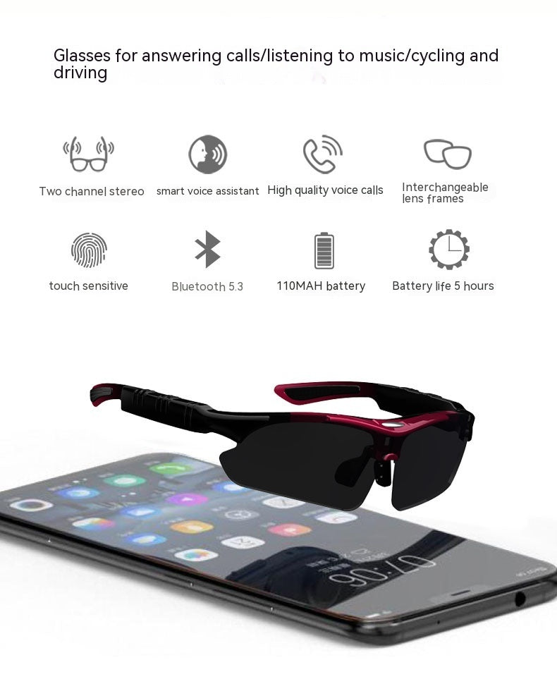 Bluetooth Sport Glasses - Outdoor Activities Audio Headset 64g