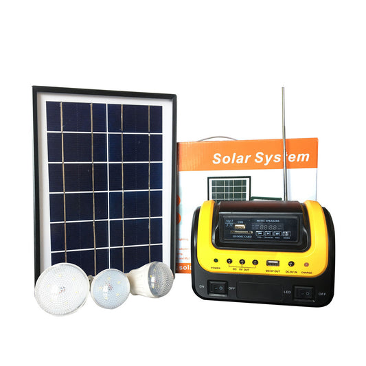 5W Portable Solar Lighting Kit | Bluetooth Radio &amp; 5000mAh Power Bank