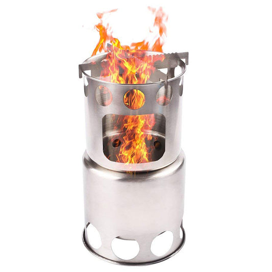 Portable Camping Wood Stove Stainless Steel Foldable