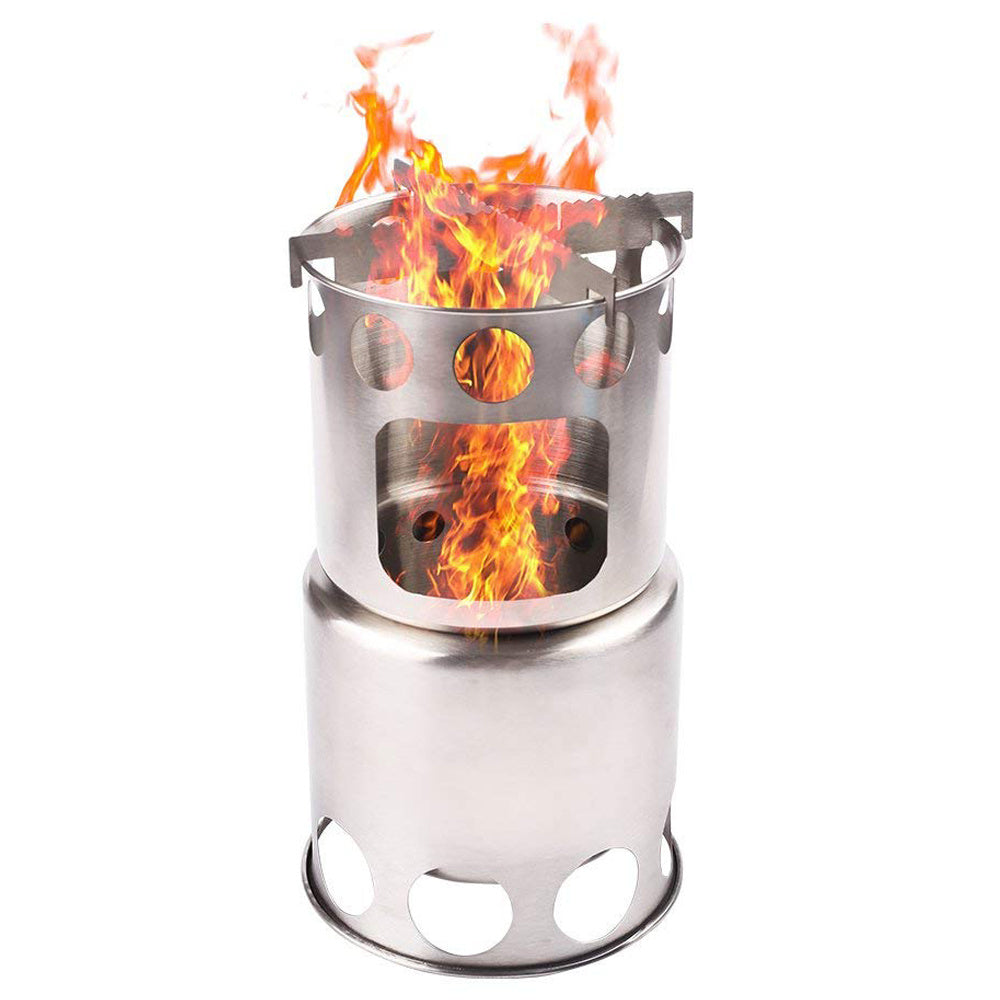 Portable Camping Wood Stove Stainless Steel Foldable
