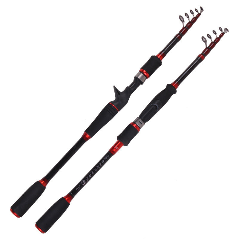 MH Carbon Retractable Fishing Rod - Telescopic 1.8-3.0m