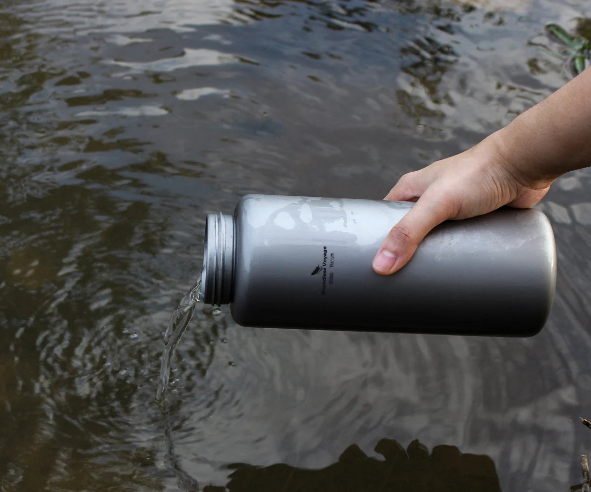 Titanium Water Bottle 1050ml Large Capacity - Leak-Proof Long-Term Shipping