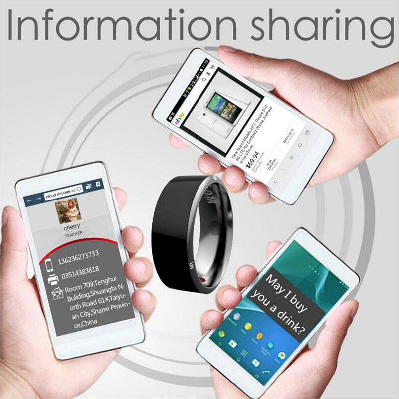 Black high-tech multifunctional connected ring