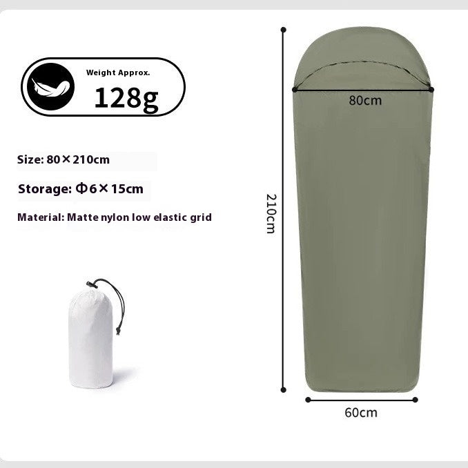 Ultralight Travel Sleeping Bag - Compact Mummy Nylon 158g