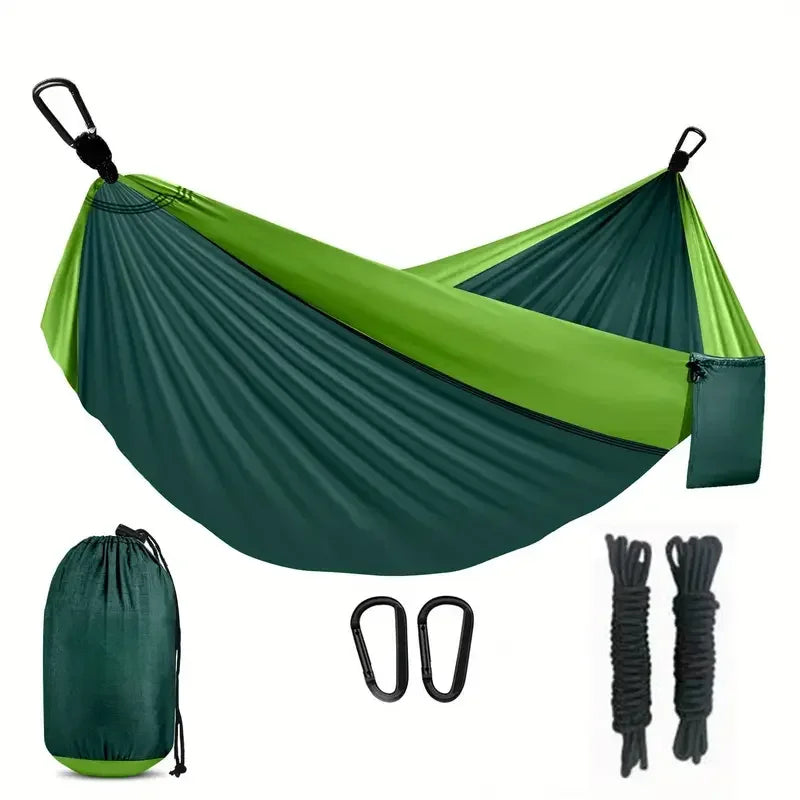 Portable Camping Hammock, Nylon Parachute - Durable, Easy Installation