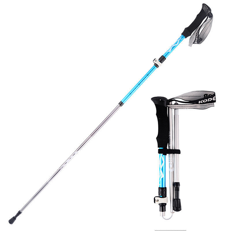 5-Section Aluminum Hiking Pole - Foldable Ultra-Compact 300g